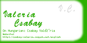 valeria csabay business card